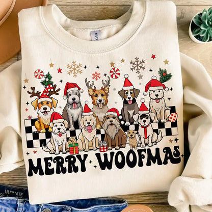 Merry Woofmas | Christmas Dog Mom Apparel 🎄