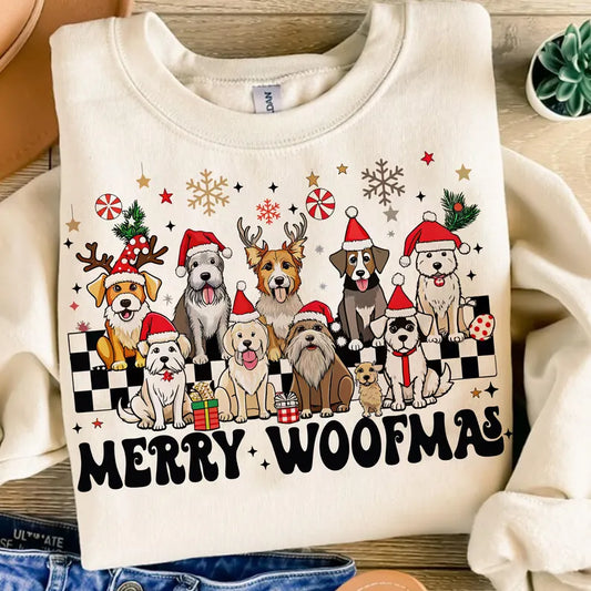 Merry Woofmas | Christmas Dog Mom Apparel 🎄