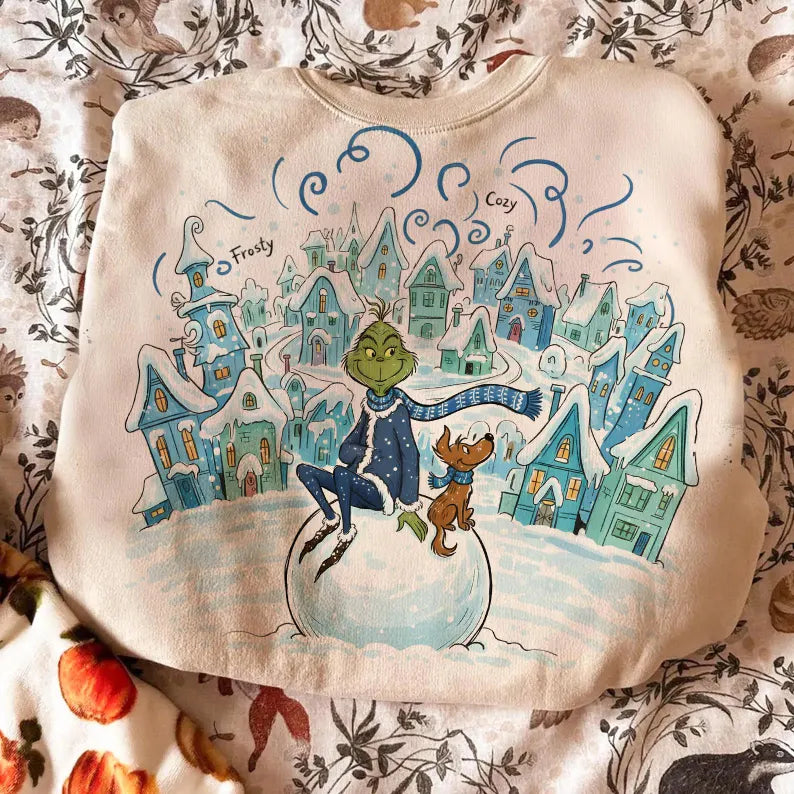 Blue Grinch | Christmas Dog Mom Apparel 🎄