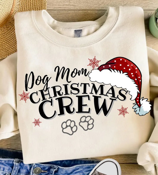 Dog Mom Christmas Crew | Christmas Dog Mom Apparel 🎄