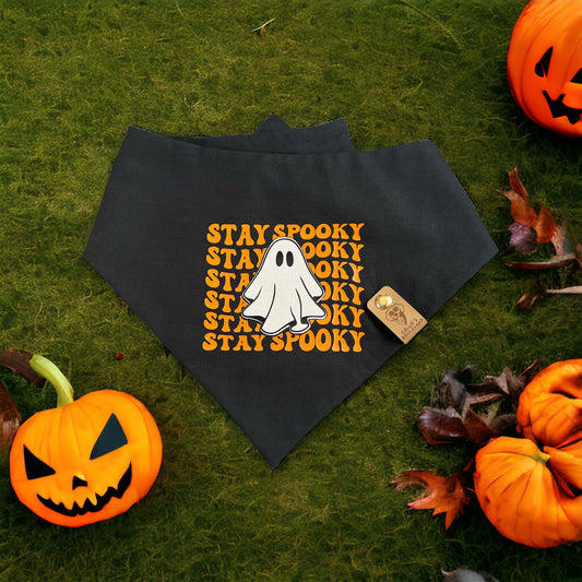 Spooky Ghost Bandana | Halloween Pet Accessories